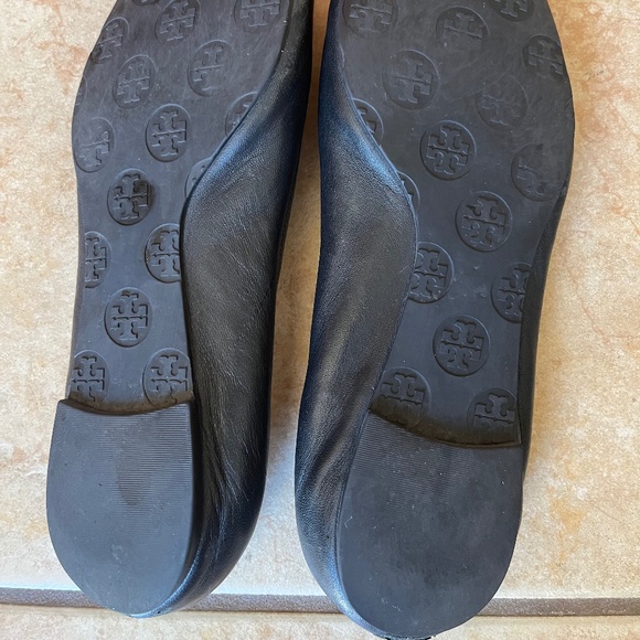 Tory Burch Reva Ballet Flats Leather Black Size 8.5 - Picture 10 of 13
